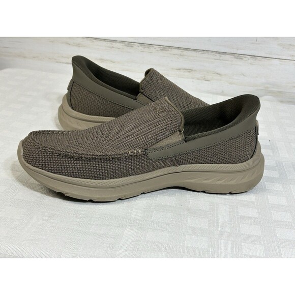SKECHERS Men\'s SIZE 10 HANDS FREE SLIP-INS Pollard-Wilfred TAUPE SHOES 205451 main image 7